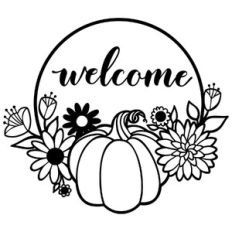 pumpkin welcome wreath