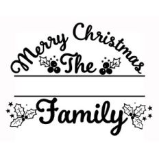 Merry Christmas Family Name Frame