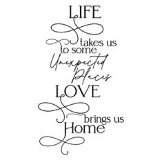 Life Takes Us To Some Unexpected Places, Love Brings Us Home