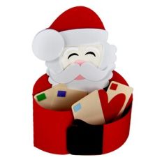 Santa Hug Bendi Card