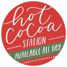 Hot Cocoa Station Round Sign