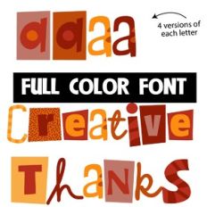 Creative Thanks Color Font
