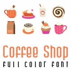 Coffee Shop Full Color Font