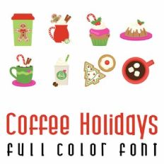 Coffee Holidays Full Color Font