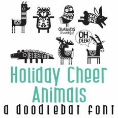 Holiday Cheer - Animals Doodlebat Font