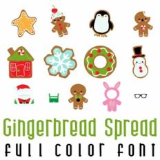 Gingerbread Spread Full Color Font