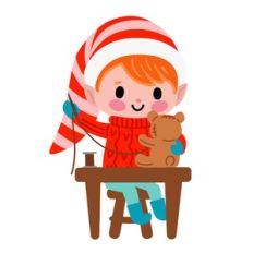 Elf Making Toys