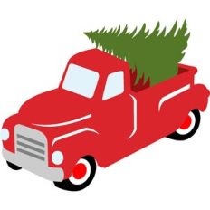 christmas red truck