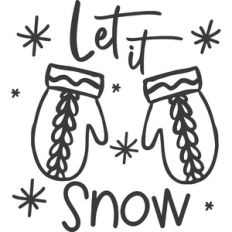 Let it Snow Knitted Mittens