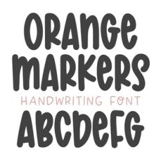 BFC Orange Markers Handwritten Font