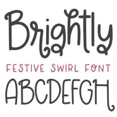 BFC Brightly Christmas Swirl Font