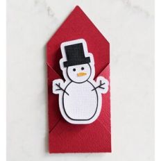 mini snowman card and envelope