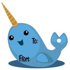 Narwhal Gift Tag