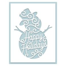 Snowman Happy Holidays Cutting Christmas Card