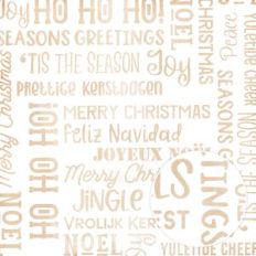 White and Beige Shabby Christmas Cheer Words Monoprint Background