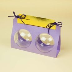 Acrylic ball holder: Double 7.5cm