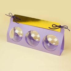 Acrylic ball holder: triple 7.5cm