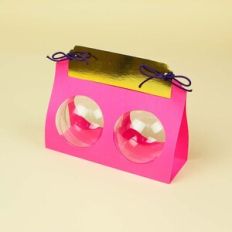 Acrylic ball holder: Double 6.5cm