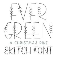 BFC Evergreen Christmas Sketch Font