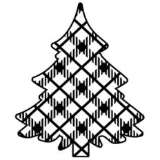 PLAID OUTLINE CHRISTMAS TREE
