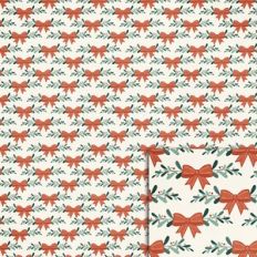 mistletoe with bows patterned paper