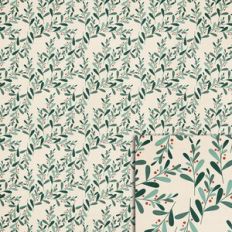 christmas greenery patterned paper
