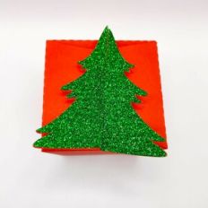 Box with Christmas tree