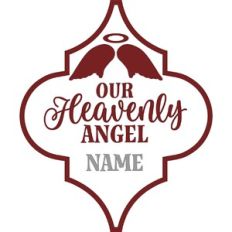 Our Heavenly Angel Arabesque Christmas Ornament