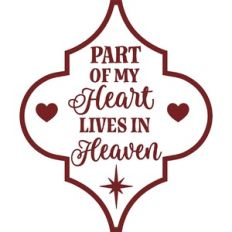 Part of My Heart Lives in Heaven Arabesque Ornament