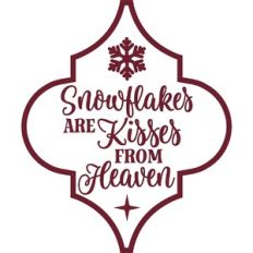 Snowflakes Are Kisses From Heaven Arabesque Ornament