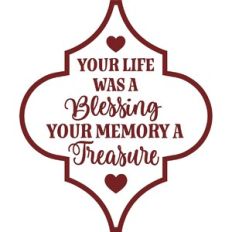 Your Life Was A Blessing Your Memory A Treasure Arabesque Ornament