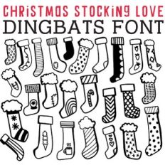 CG Christmas Stocking Love DIngbats