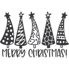 Merry Christmas Funky Trees
