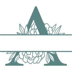A split monogram frame