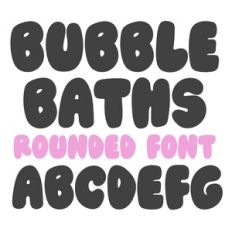 BFC Bubble Baths Retro Rounded Font