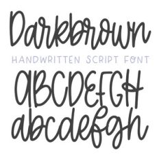 BFC Darkbrown Skinny Cursive Font