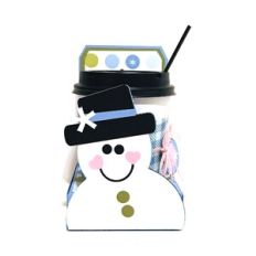 Snowman 12 oz Coffee Tote and Sleeve