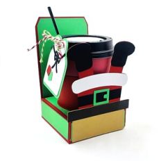 Santa 12 oz Coffee Tote and Sleeve