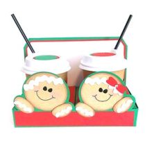 Gingerbread 4 oz  Double Coffee Tote, Sleeve and gift card