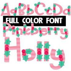 Pinkberry Holly Color Font