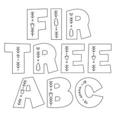 BFC Fir Tree Christmas Sketch Font