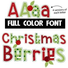 Christmas Berries Color Font