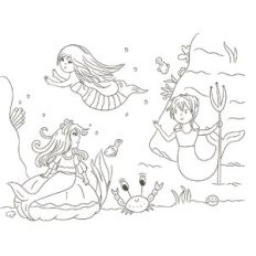 Mermaids Coloring page
