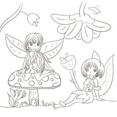 Fairies Coloring Page