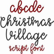 Christmas village script font