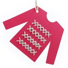 Christmas Sweater Stitched Ornament