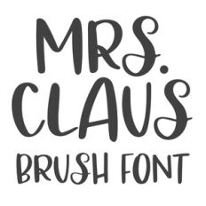 BFC Mrs. Claus Christmas Brush Font