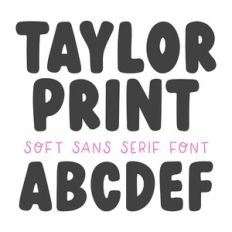 BFC Taylor Print Soft Display Font