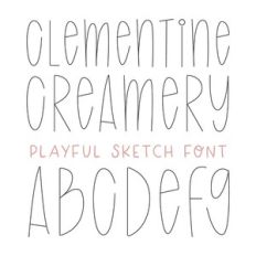 BFC Clementine Creamery Sketch Font