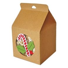 Milk Carton with Candy Cane Window